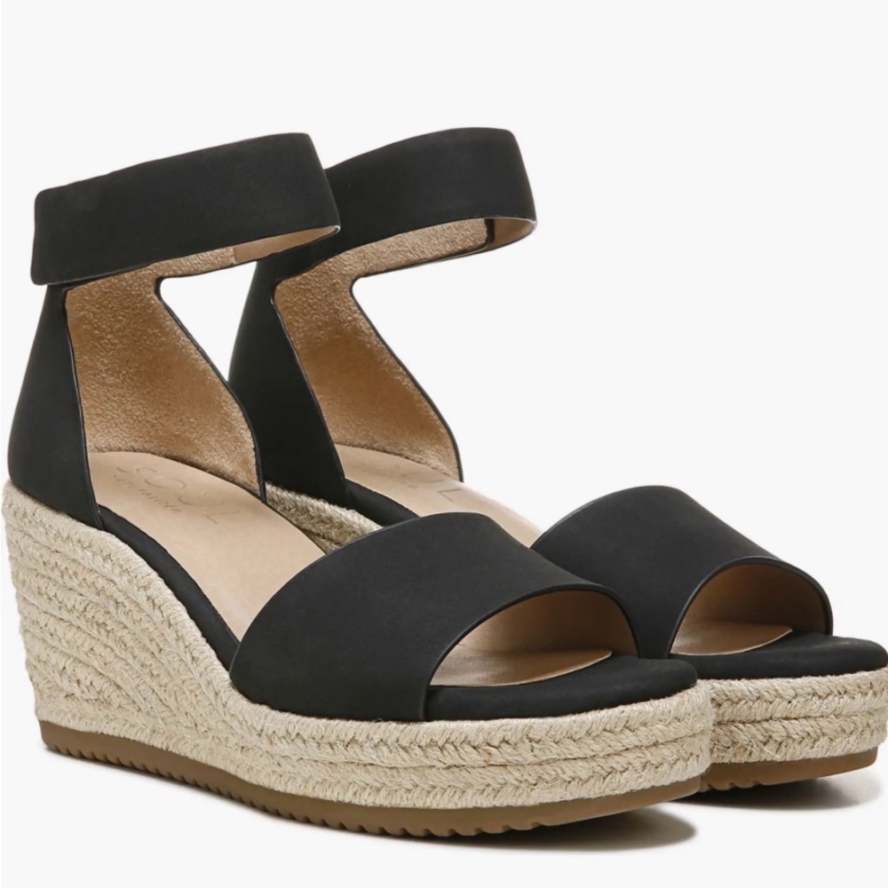 SOUL Naturalizer Oakley Black Smooth Wedges